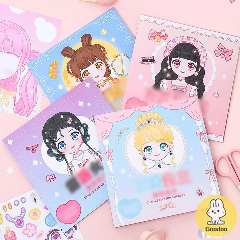 

Buku Stiker Pertunjukan Rias Stiker Rias Putri Mainan Puzzle Anak-anak-GOO