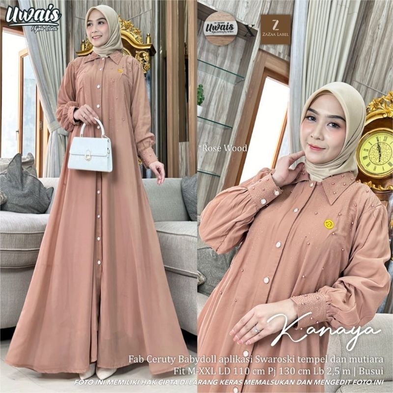 Uwais Kanaya Dress Original Berlabel Uwais Hijab x Zaza Label