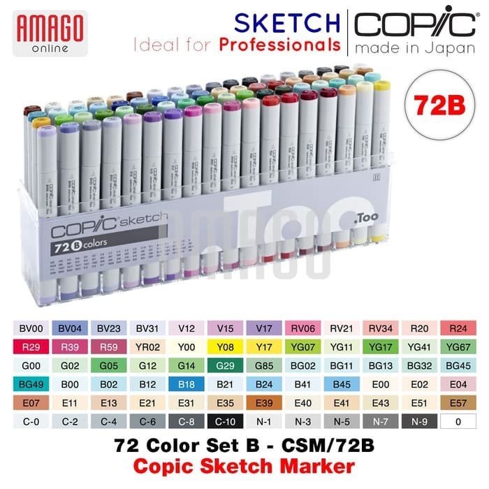 

COPIC Sketch - 72 Color Set B - CSM/72B