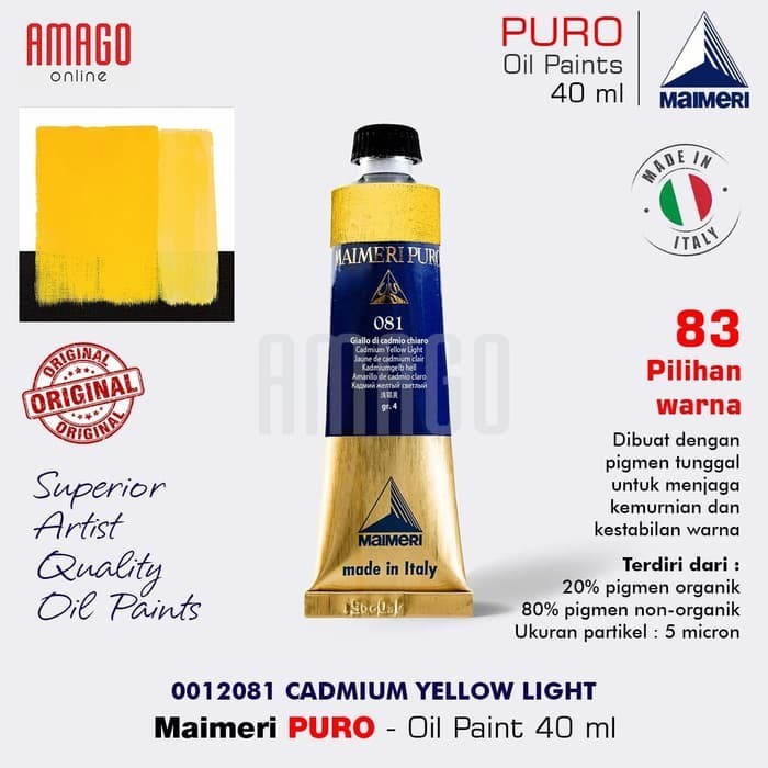 

MAIMERI Puro - Oil Paint - Cadmium Yellow Light - 40ml - M0012081