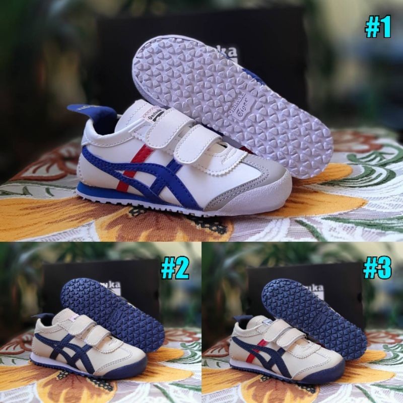 Best Seller Sepatu Anak Asics Onitsuka Tiger Kids Perekat Velcro Original Premium Quality