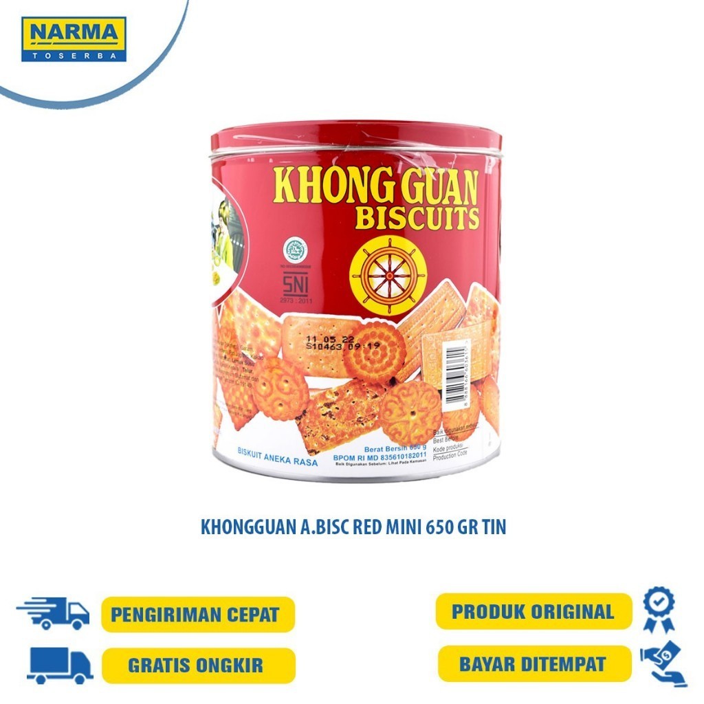 

KHONGGUAN A.BISC RED/BISC RED MINI 650 GR TIN/ A.BISC.FAMILY 650 TIN/BISKUIT WAFER Biscuits, Cookies & Wafers