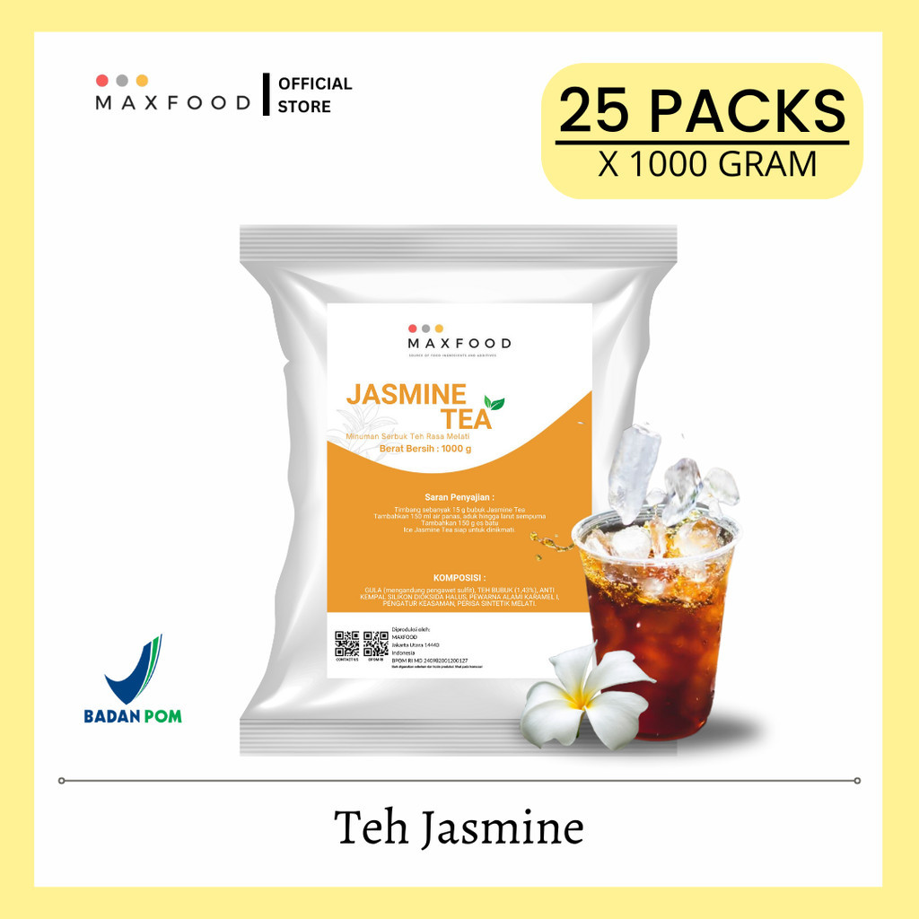 

MAXFOOD - [25 KG] Original Jasmine Tea Powder / Bubuk Minuman Rasa Teh Melati