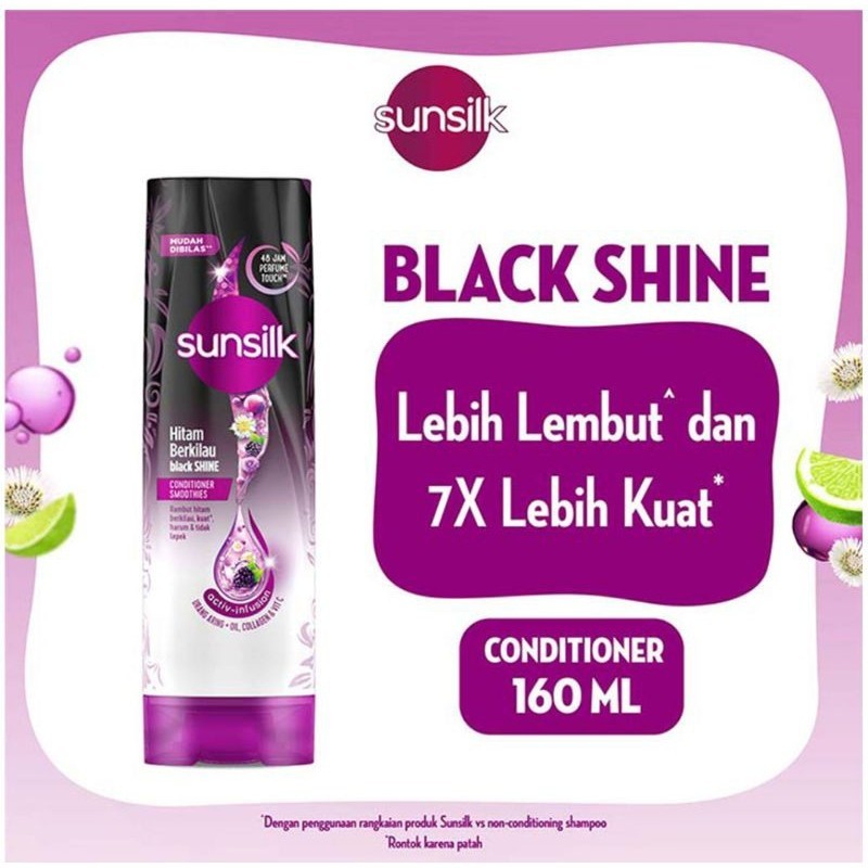 SUNSILK Conditioner Black Shine 160Ml