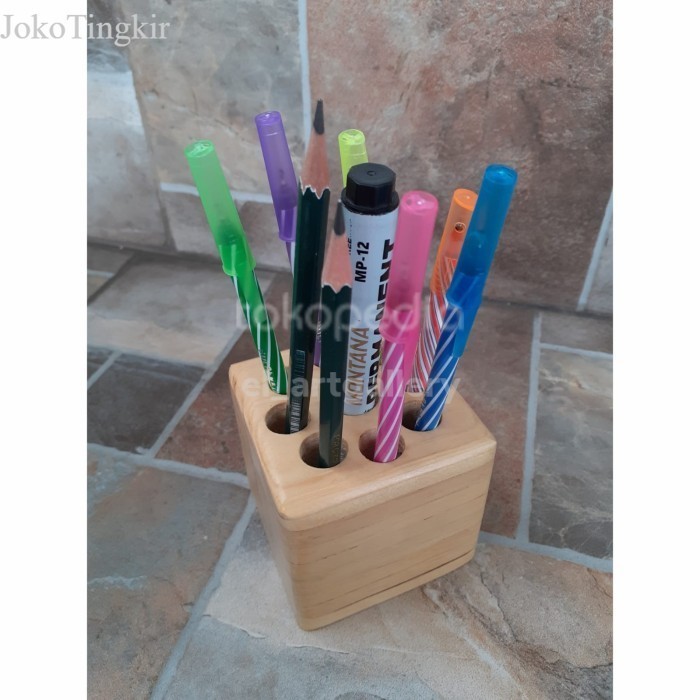 

Tempat Pensil Kayu 9 lubang murah