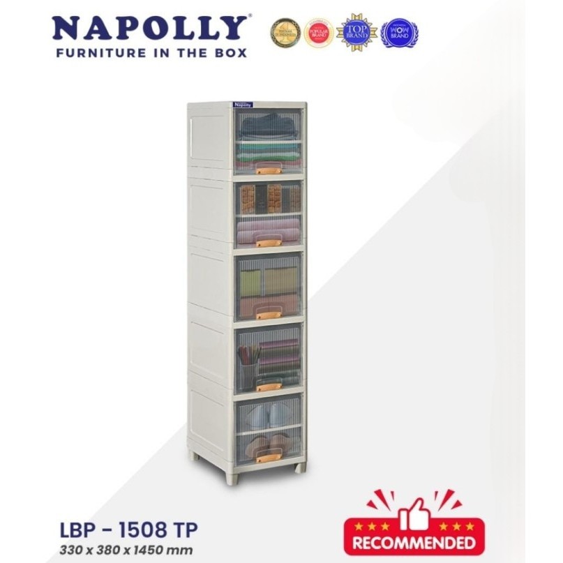 LEMARI NAPOLLY LOKER BOX PLASTIK | KOTAK PENYIMPANAN MULTIFUNGSI - SUSUN 3