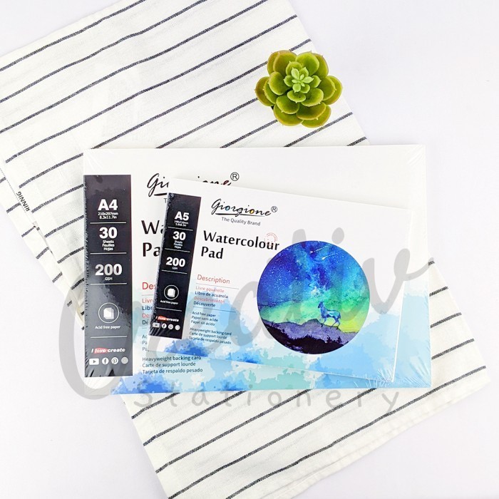 

Giorgione Watercolor Paper Pad A5 A4 200 GSM 30 Lembar G-WB30 - WB30-A5