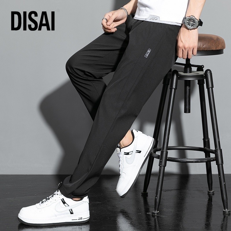 Celana Pria Tipis Celana Panjang Olahraga Kasual Elastisitas Fashion Pants K8022A