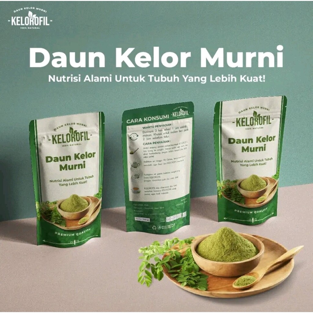 

Daun Kelor Murni - Kelorofil Teh Bubuk Daun Kelor Alami Herbal Instan