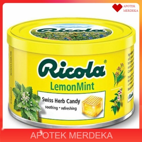 

Ricola Lemon Mint Swiss Herb Candy 100 Gr / Permen Ricola Lemon Mint