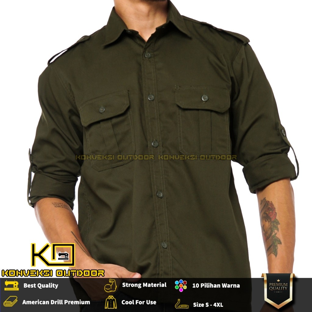 MR STAND BY ll - BAJU KEMEJA PDH PDL PRIA WANITA LAPANGAN LENGAN PANJANG - Seragam Kerja Tactical Ka