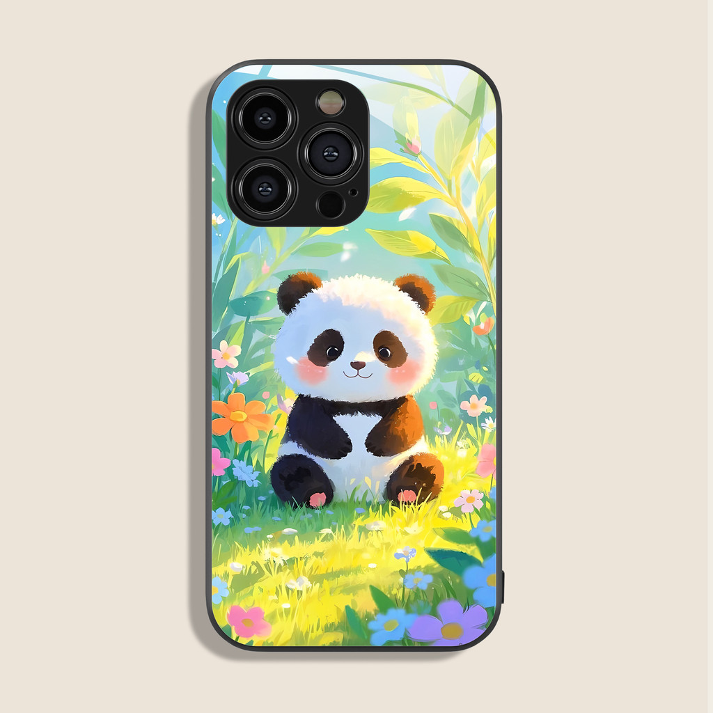 CH557 Case Panda Premium for iPhone 11 12 13 14 15 16 Pro Max Mini Case iP 7 8 Plus Xs Xr Aesthetic 