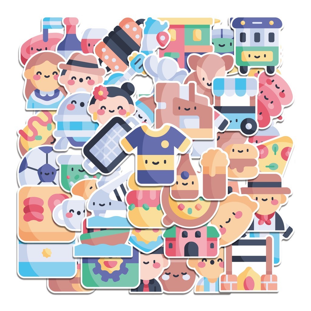 

COD 50 Pcs Stiker Buenos Aires Lucu Anti Air Untuk Dekorasi Notebook Sepeda Skateboard Handphone