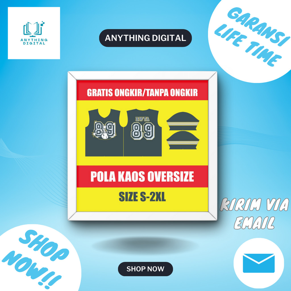 P 01 POLA KAOS OVERSIZE