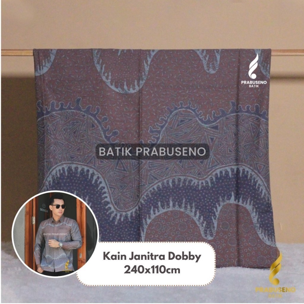 JANITRA DOBBY Kain Bahan  Meteran  Wanita Pria Premium Halus Motif Elegan Modern  Terbaru Katun Solo