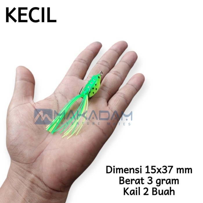 umpan pancing kodok kodokan soft lure katak casting ikan gabus - Kecil