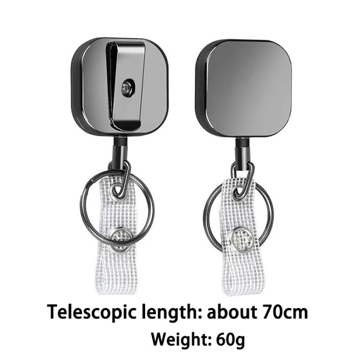 

[BUY NOW] Metal Retractable Keychain /Badge Holder Clip /Reels Clip/ID Card Clip - 1 Pcs