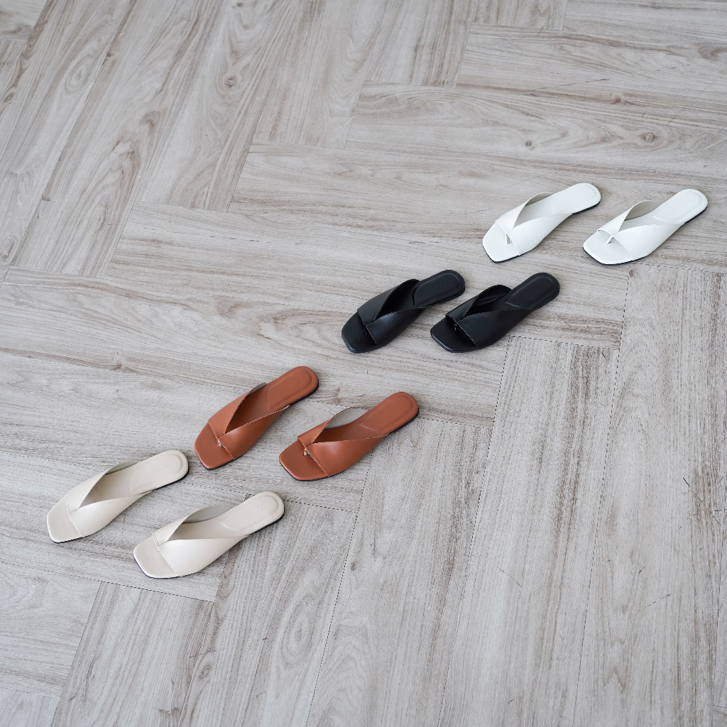 ZODE - PAULA Sandal Slop Teplek Wanita Daily Casual Sendal Wanita Polos Kekinian Elegan Flat