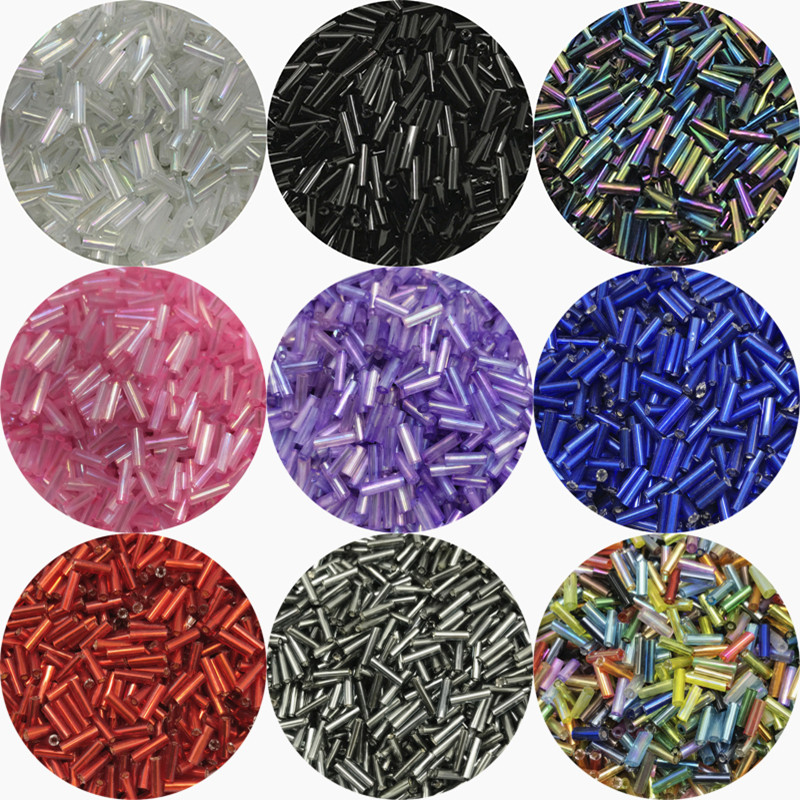 

400/800pcs 2mm 6mm Charm Czech Glass Beads Cylindrical Tube Bugle Spacer Beads For Jewelry Making DIY Earring Necklace
