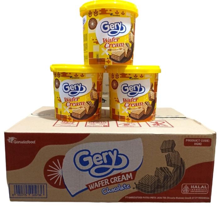 

Terjual 1 Dus Gery Toples Wafer Cream Coklat isi 6 Toples/kaleng Cookies Snacks - Xtra Packing!Terlaris