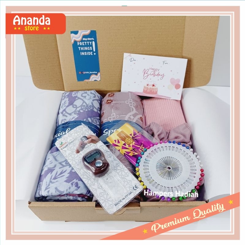 Hampers murah Keren Promo Diskon / Hampers Hijab Motif Azara hijab azara hari guru Lengkap hampers l