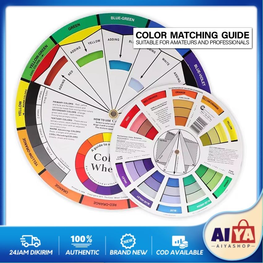 

V-TEC Vtec Color Wheel Guide to Mixing Color / Cakra Warna Diameter 14 & 23.5 Cm Alat Mix Warna