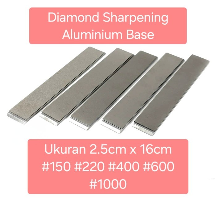 Diamond Sharpening Plate Alumunium Base 2.5cm x 16cm Asahan Diamond Batu Asah Ruixin Pro