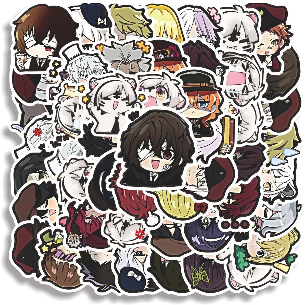 

COD 50 Pcs Stiker Bungo Stray Dogs Anime V3 Lucu Anti Air Untuk Dekorasi Notebook Sepeda Skateboard Handphone