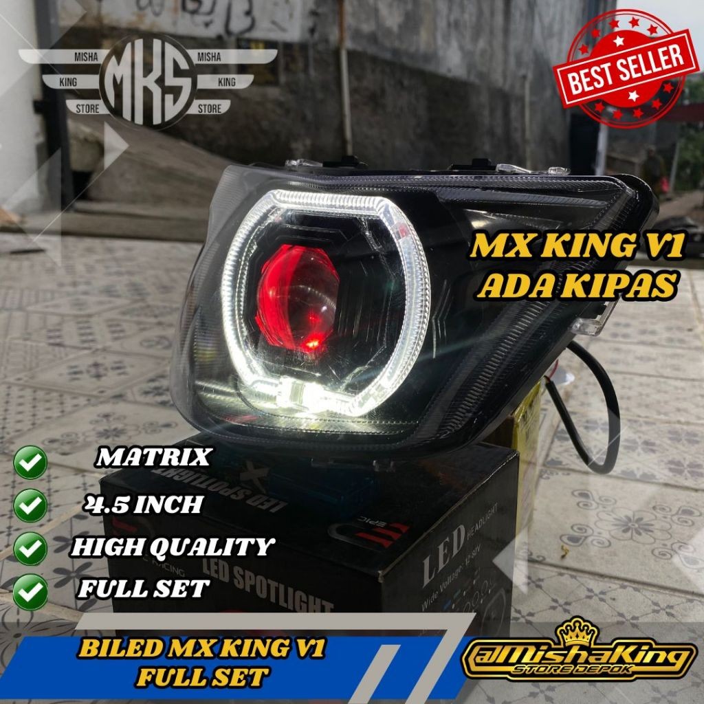lampu biled mx king matrix full set tinggal pasang