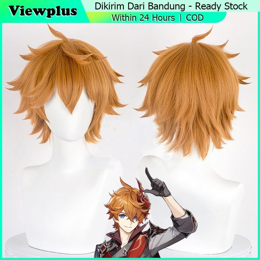 Wig Cosplay Genshin Impact Kamisato Ayato Kamisato