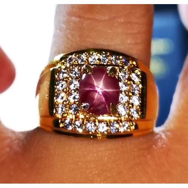 Natural Red Ruby Star Burma Fatkwa Antik + Memo Sgr Lab