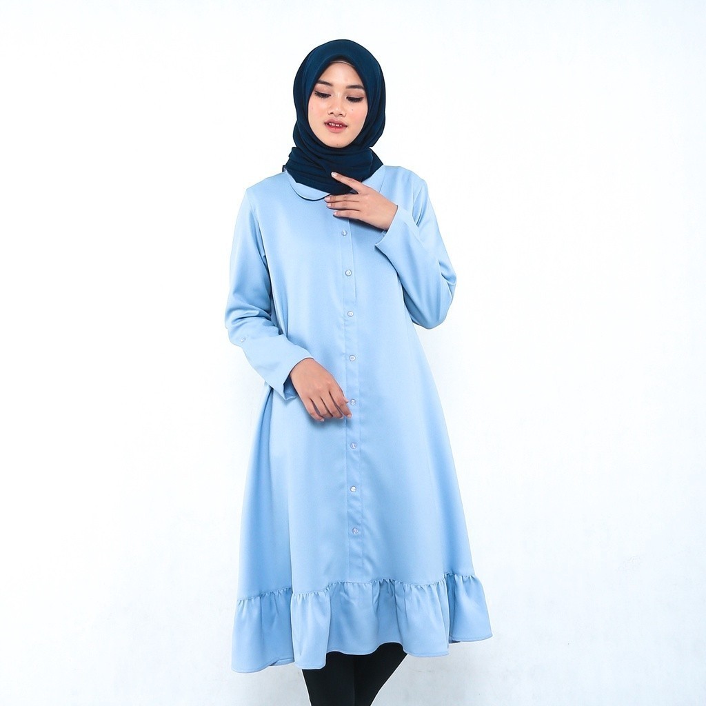 TUNIK PERY PHERY WARNA HITAM ATASAN WANITA - tunik korean style | tunik elegan simple | atasan cewek