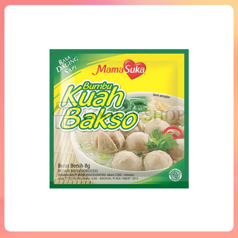 

Bumbu Kuah Bakso Mamasuka sachet 8 Gram isi 12 Saset