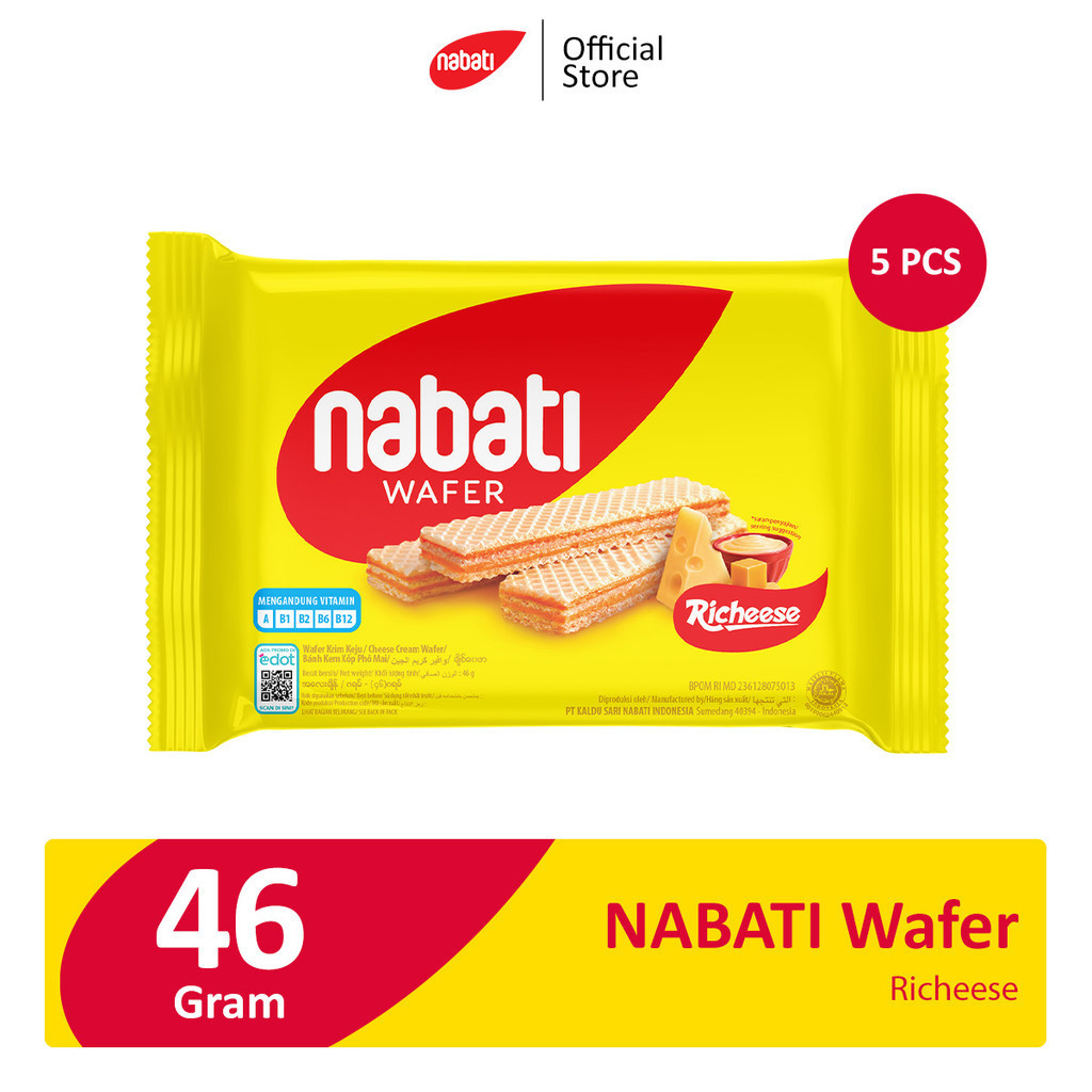 

Nabati Wafer Richeese 46G - 5 Pcs - JSF