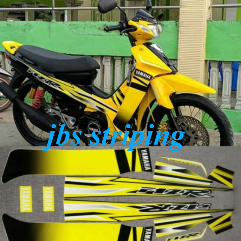 Stiker f1zr f1z r striping  yamaha fizr fiz r f1 zr special edition hitam kuning