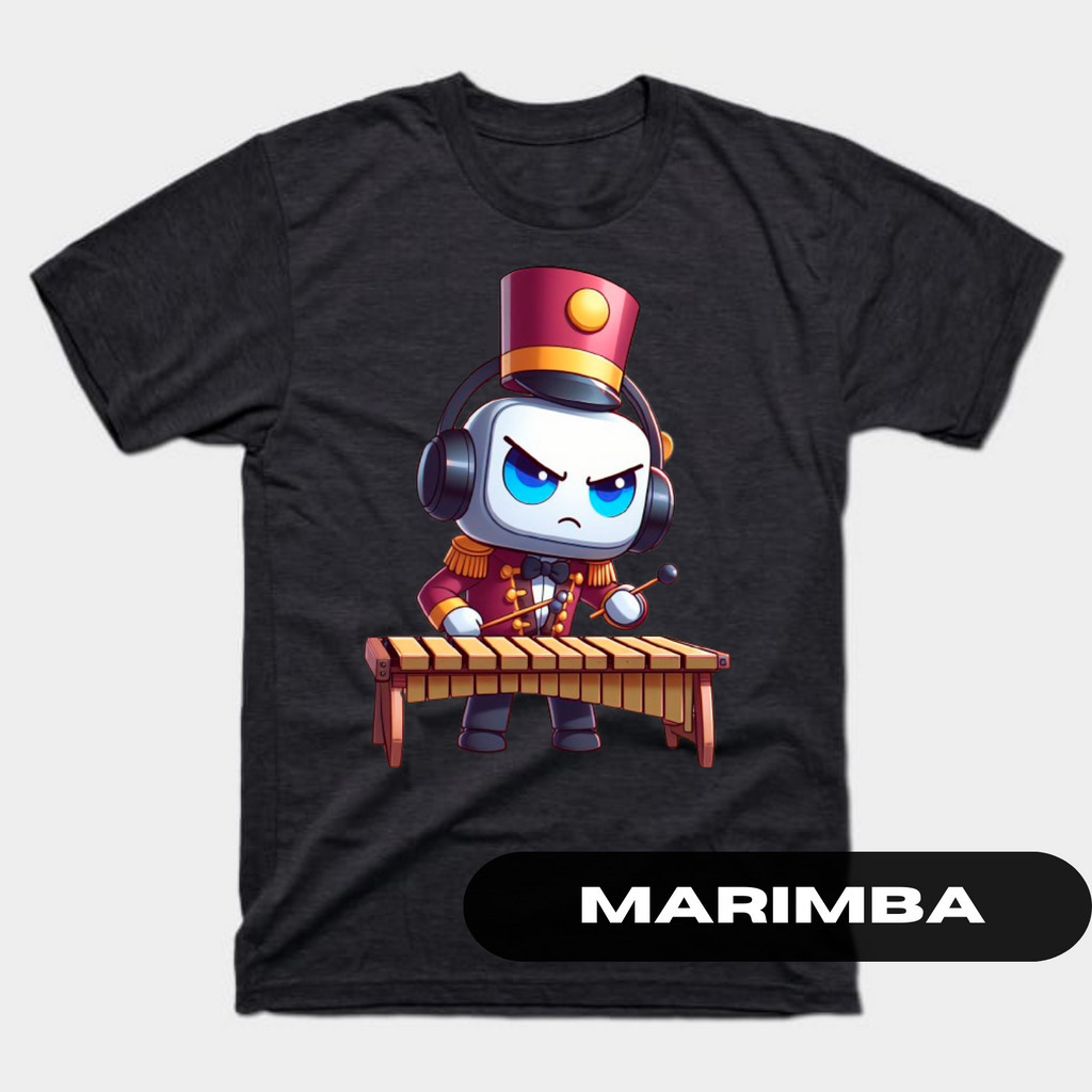 Kaos T Shirt Latihan Drumband Marching Band Pit Instrument Marimba Original