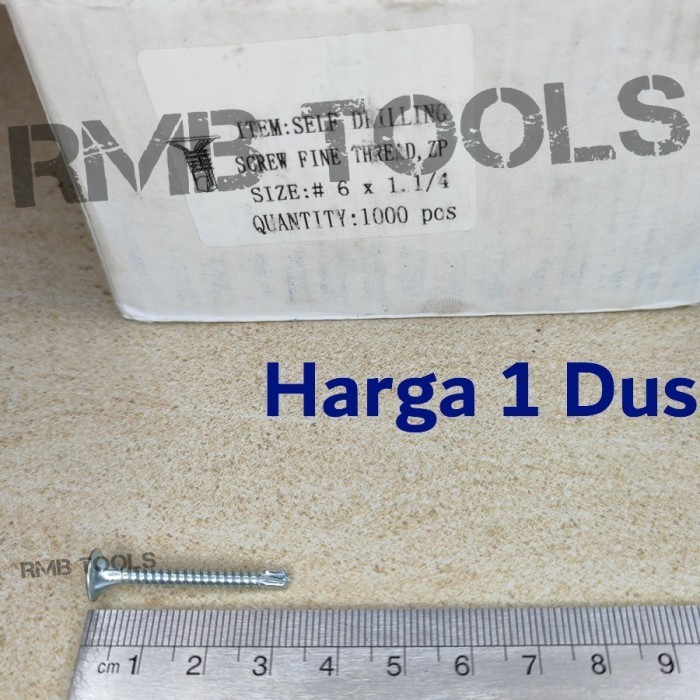 6x32 Sekrup Roofing Drywall Screw FH Buggle Head SDS #6 / #6x1,25" Dus