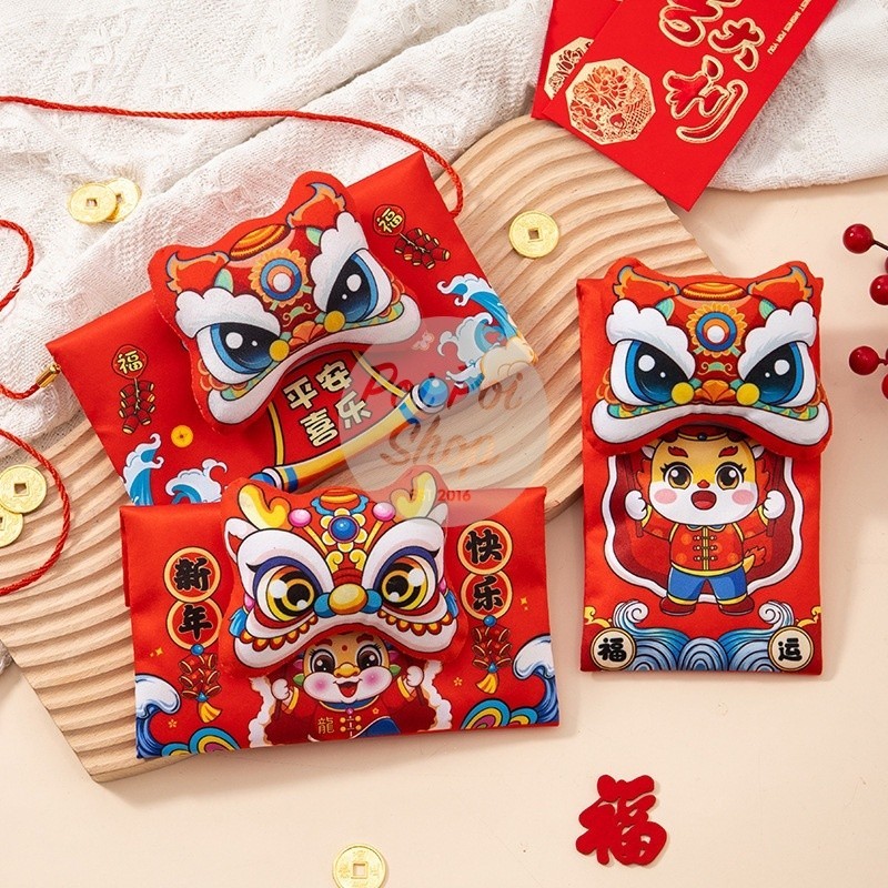 

[MURAH TERLARIS] Tas Kain Naga Bunyi 2024 Dompet Angpao Dragon Tas Sempelang Red Pocket Hampers Imlek Sovenir Murah [DISKON BISA COD]