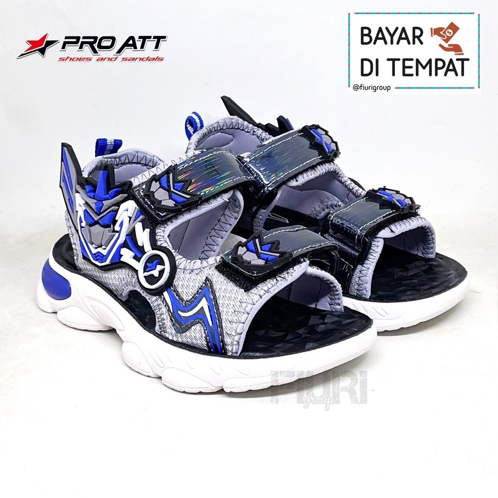 FIURI - PRO ATT - ULTRON V 28-33 ABU BIRU - SEPATU SANDAL KANVAS SOL KARET ANAK KECIL LAKI-LAKI  - S