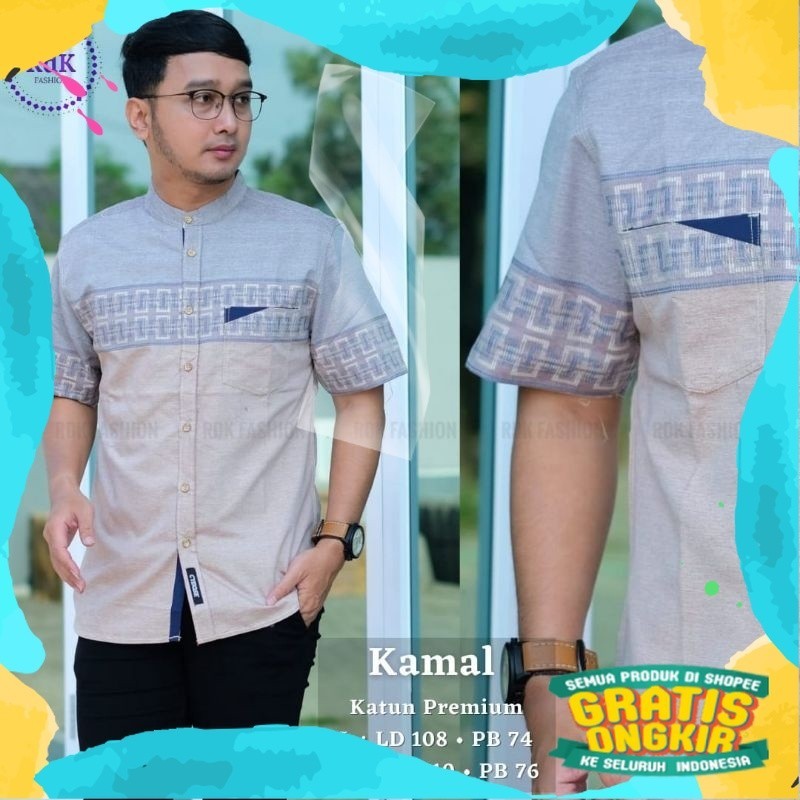 Pakaian Pria Kemeja koko kemko by RDK bahan katun size L XL/ 2024