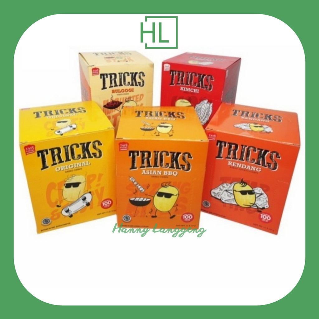 

[HL] Tricks Biskuit Kentang Potato Baked Chips 1Box Isi 10pcs @20 gr