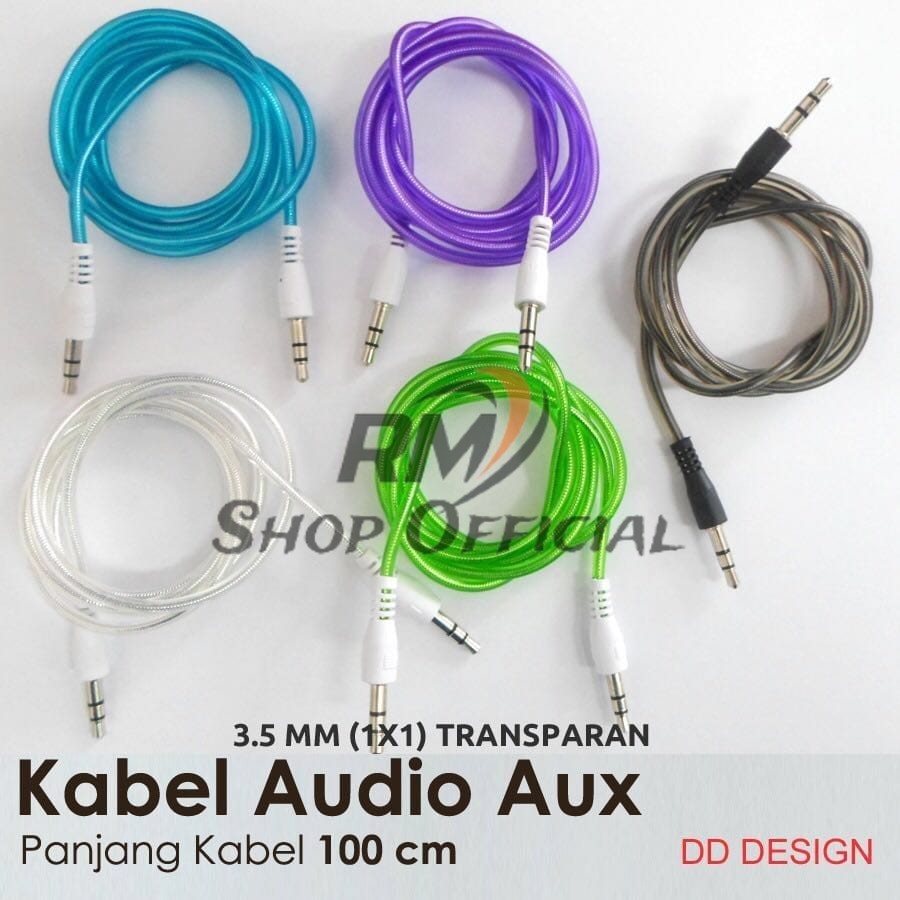 KABEL AUX KABEL SPEAKER AKTIF 1X1 TRANSPARAN KABEL AUDIO