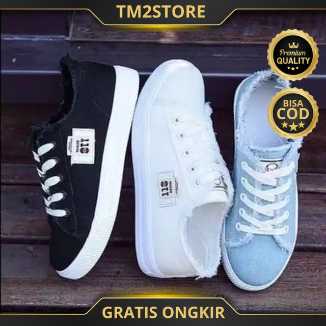 BERKUALITAS TM2STORE RD 82 Sepatu Kets Wanita Jeans Denim