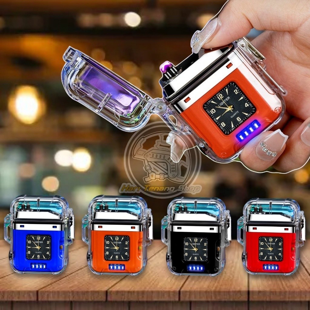 cso K-35 Korek Api Elektrik/korek api plasma Cas USB Tipe C/Korek Api Electrik Ada Jam dan Senter/ K