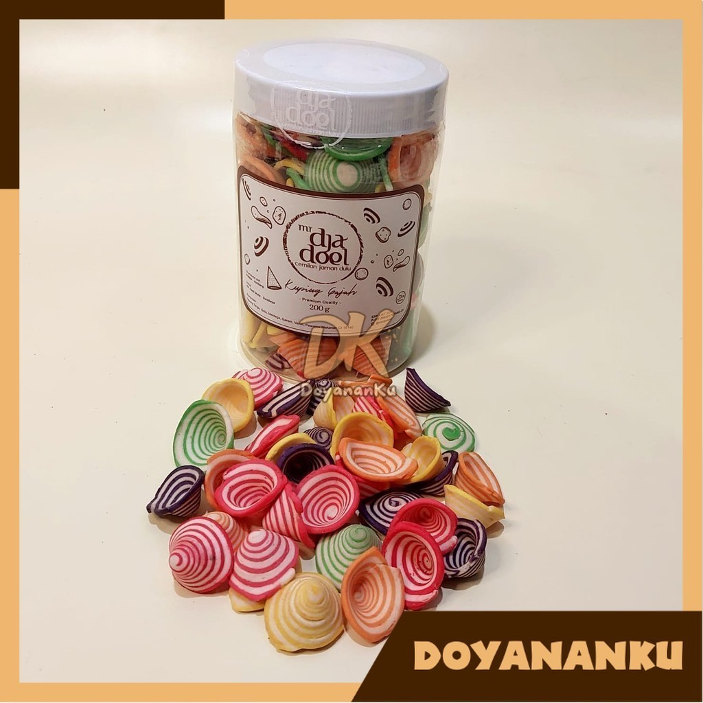 

Camilan Kuping Gajah Premium Toples Contong Warna Mr Dadoel