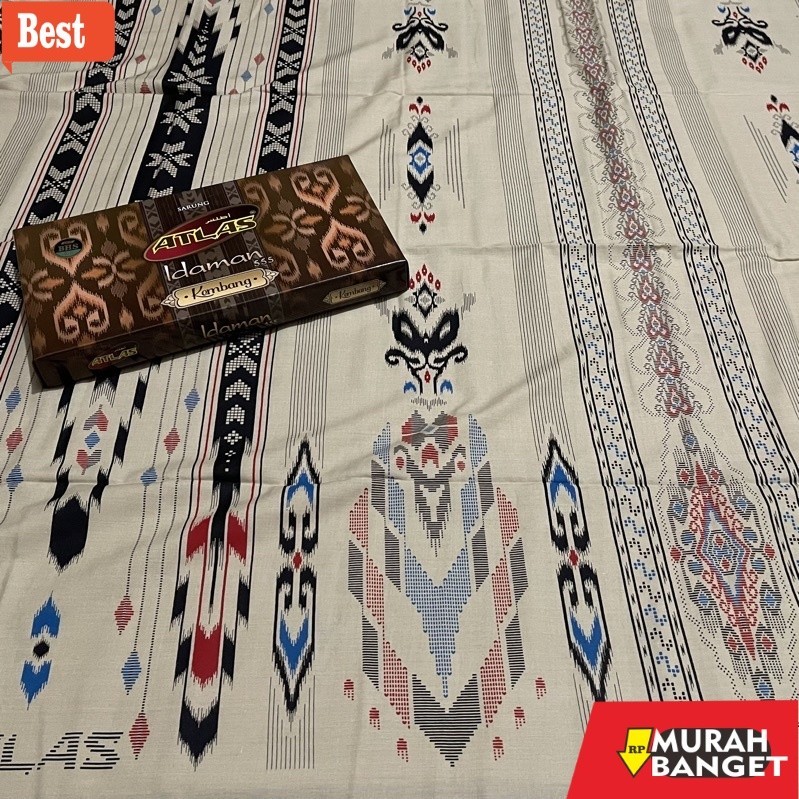 Sarung idaman- Sarung Atlas Idaman Kembang Harmoni Motif BHS