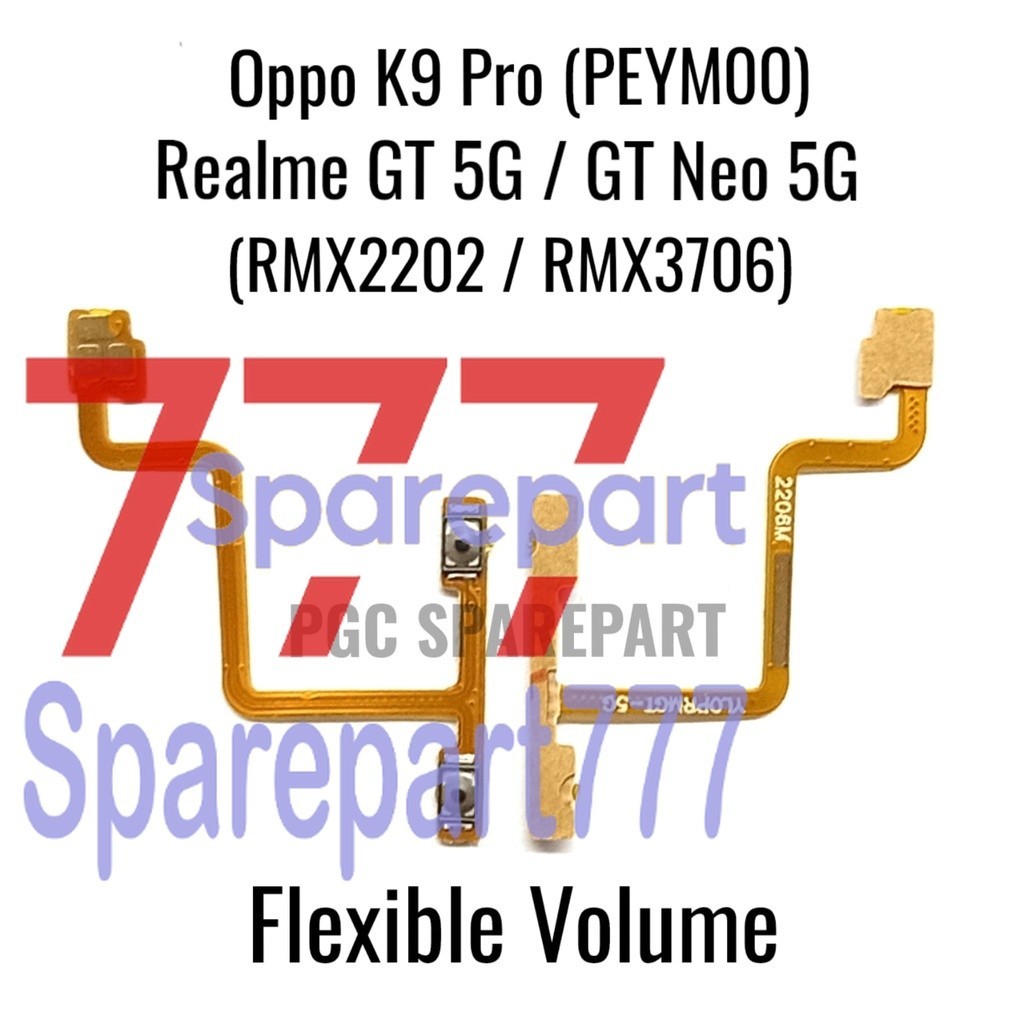 Original Flexible Konektor Volume Oppo K9 Pro / Realme GT 5G / GT Neo 5G / RMX2202 / RMX3706 - Spare