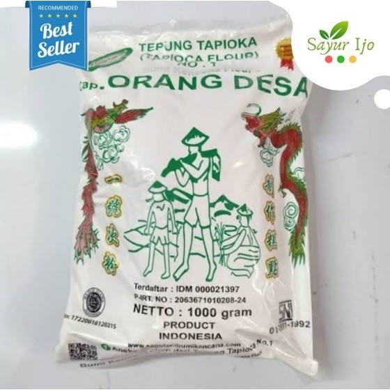 

Tepung Tapioka Cap Orang Desa 1 Kg / Pack Tapioca Flour No.1