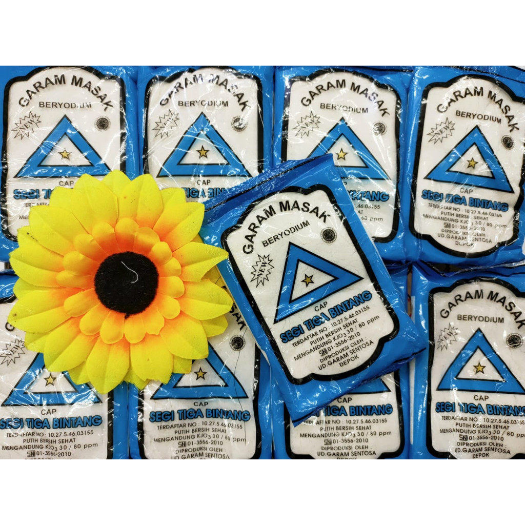 

1 Bal Garam Beryodium Cap Segi Tiga Bintang 40 Pcs x 75 Gr