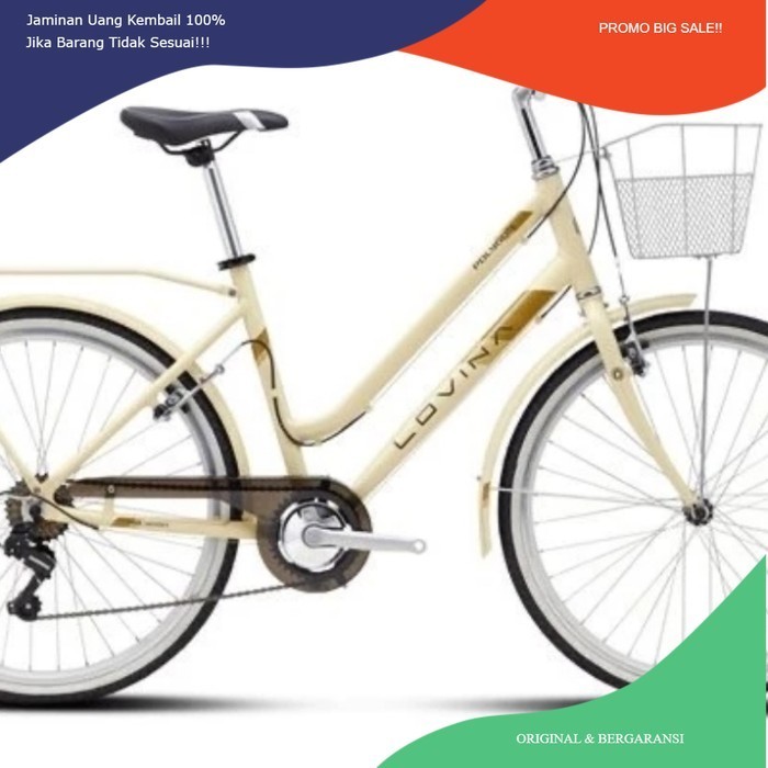 PROMO FLASH SALE SEPEDA CITY BIKE POLYGON LOVINA 26 inch Shimano 7s ALLOY KERANJANG NEW